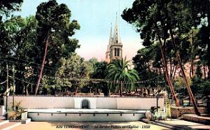 Ain-Temouchent - Jardin Public et eglise - 1957